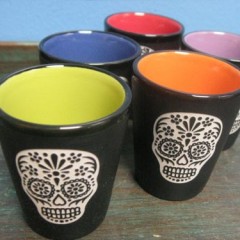 Sugar Skull Shot Glass