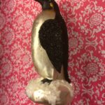 Handblown glass penguin ornament