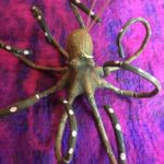 Papier mache octopus ornament