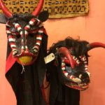 Vintage Mexican Pastorela Devil Dance Masks