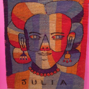 Textile featuring image of Julia Zagar