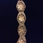 Mexican silver filigree floral bracelet