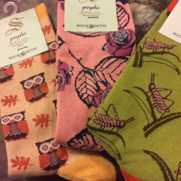Bamboo sock designs by SOCKSMITH, $10/pair