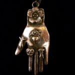 Large sterling silver hand pendant from Oaxaca, $225