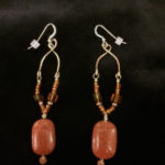 Goldstone hessonite garnet earrings, $72