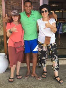 Julia and Deb make new friends on the island of San Pedro de Majagua