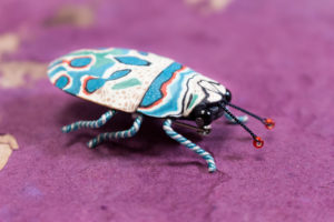 Blue Beetle Bug Pin