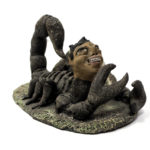 Ceramic scorpion human hybrid sculpture by Jose Juan Garcia Aguilar, $48. Photo by Jessica Laudicina.