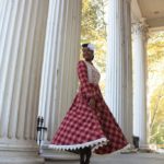 Red plaid flannel dress/duster coat by MEENA MAHAL, $172. Photo by Duncan Brittin.