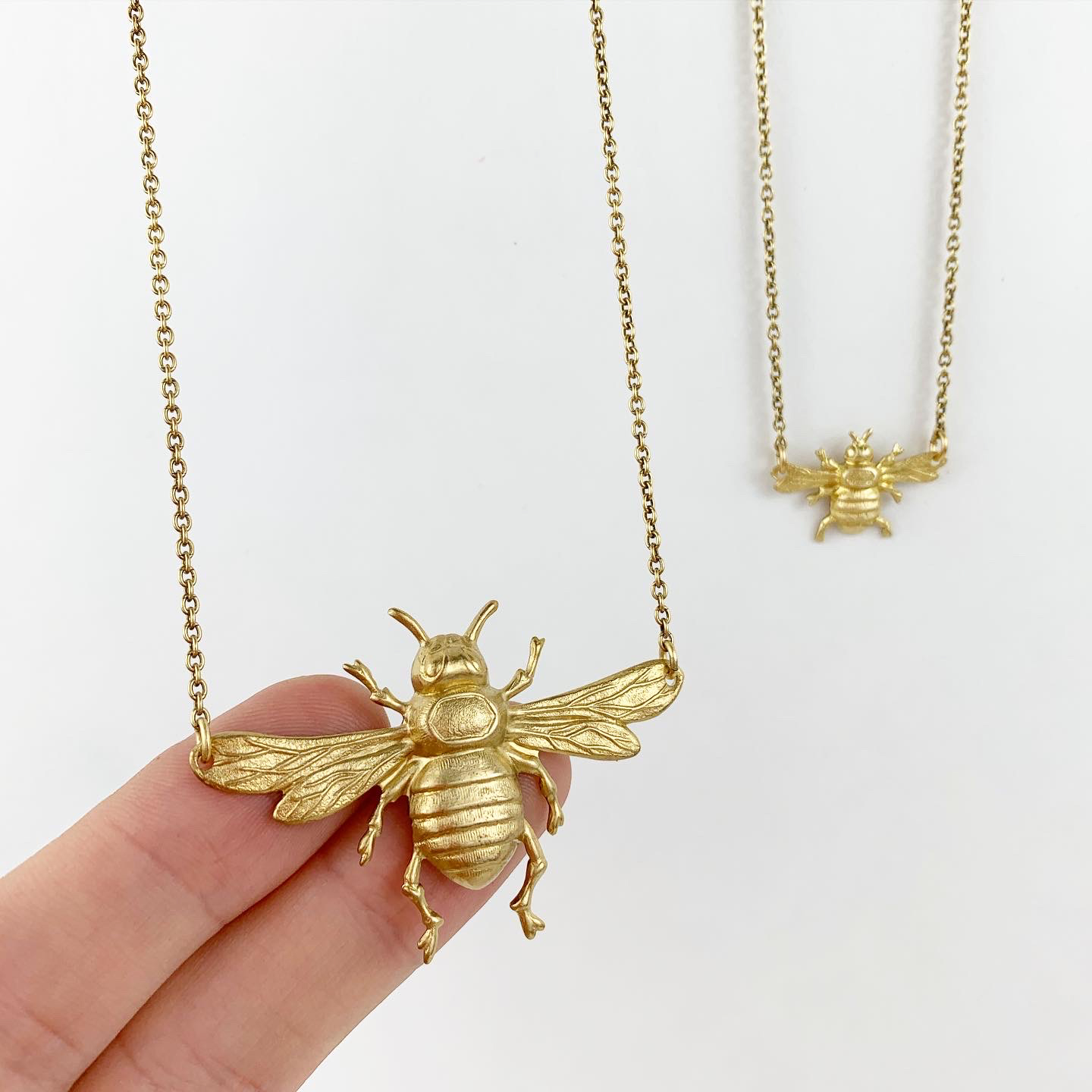 Brass Baby Bee Necklace | Eye's Gallery